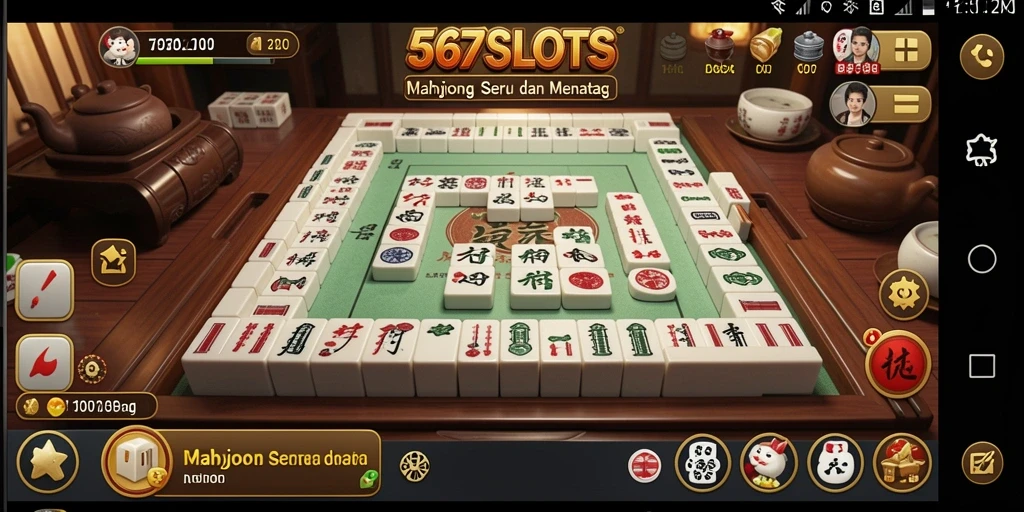 Tangkapan layar game Mahjong 567SLOTS dengan gameplay yang seru.
