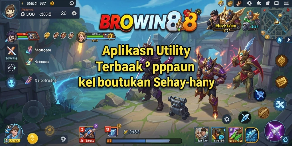 Tampilan aplikasi BROWIN88 dengan fitur-fitur Utility yang memudahkan pengguna.