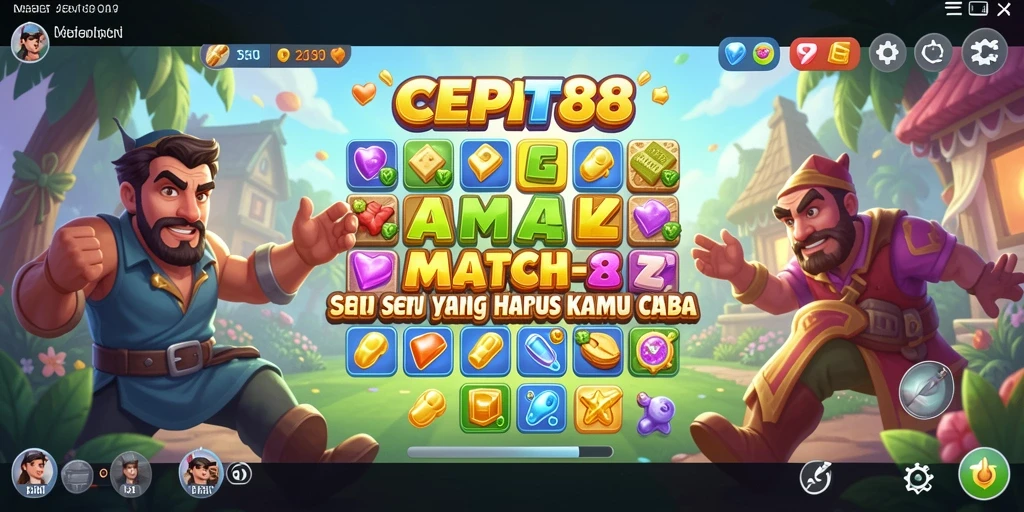 Tampilan gameplay CEPAT88 yang penuh warna dan seru.