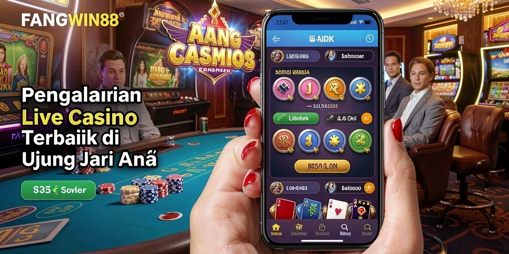 Tampilan gameplay Live Casino FANGWIN88 yang seru dan interaktif.