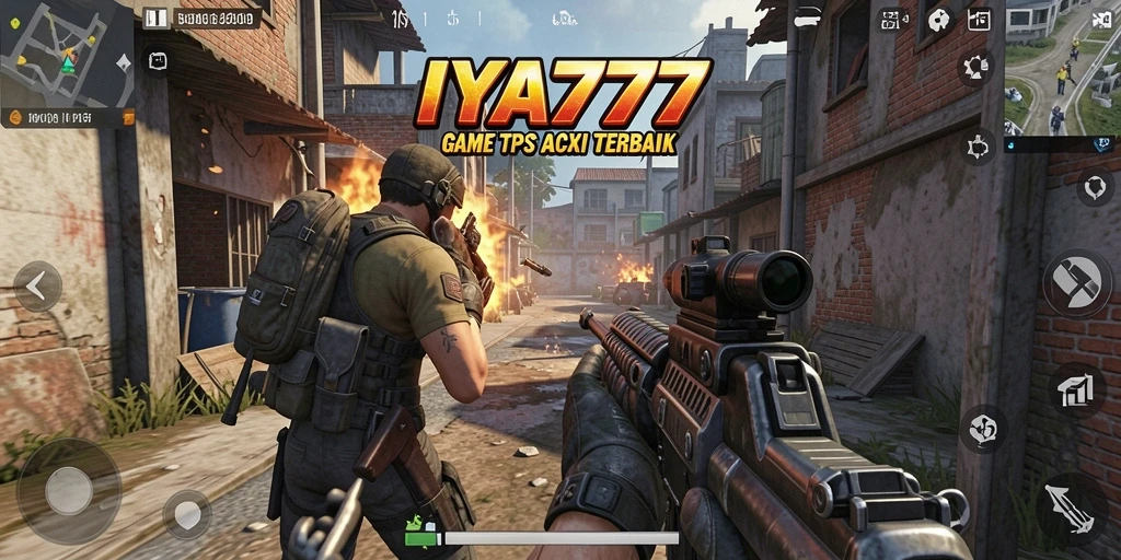 Tampilan gameplay mendebarkan dari IYA777 dalam mode TPS.