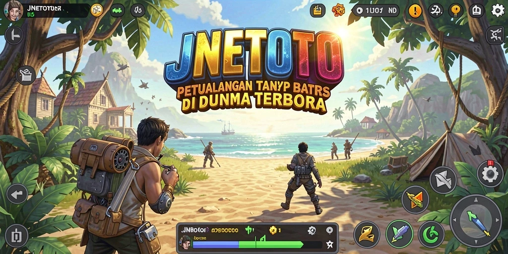 Tangkapan layar gameplay JNETOTO yang menampilkan eksplorasi dunia terbuka.