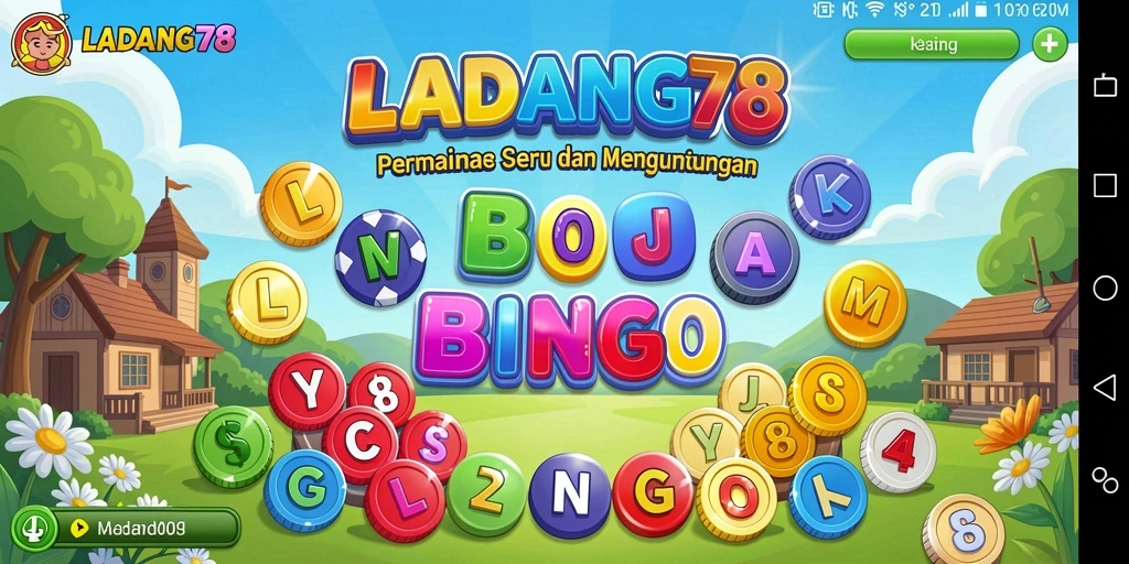 Tampilan utama gameplay Bingo di LADANG78 yang menghibur.