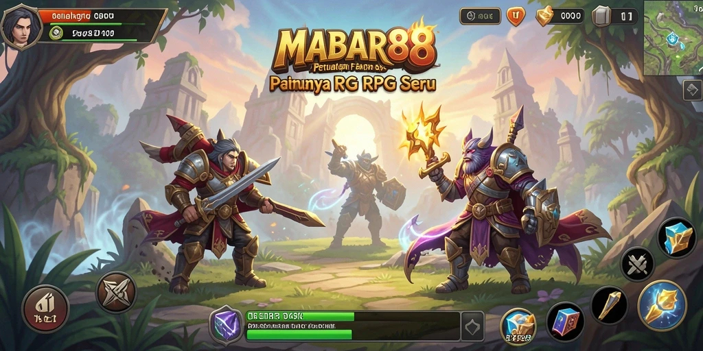 Tampilan gameplay seru MABAR88 dalam dunia RPG yang menakjubkan.