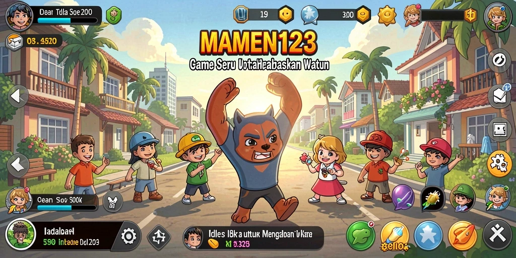 Tampilan gameplay MAMEN123 yang menarik dan penuh warna.