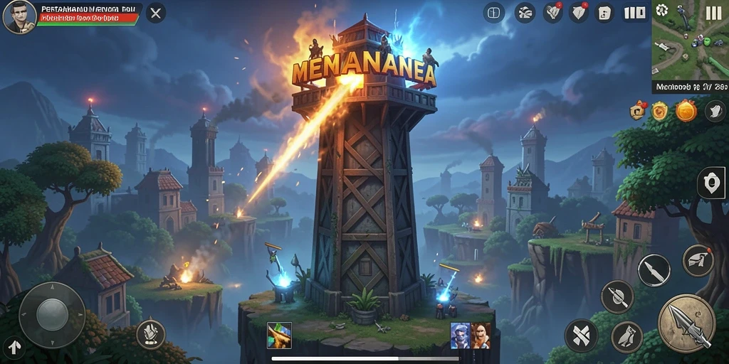 Tampilkan momen mendebarkan dalam permainan Tower Defense.