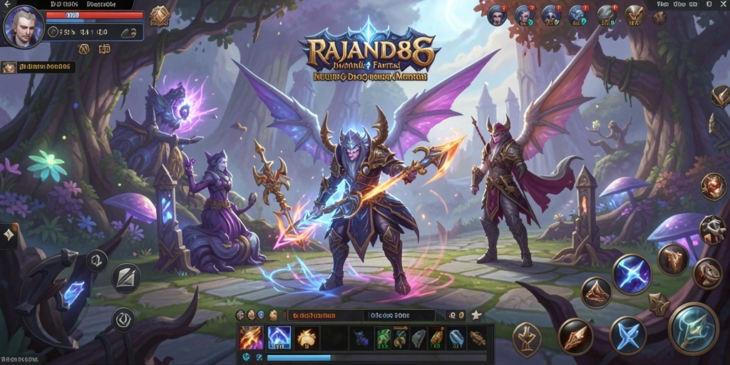 Tampilan gameplay seru RAJAPANDA88 di dunia fantasi.