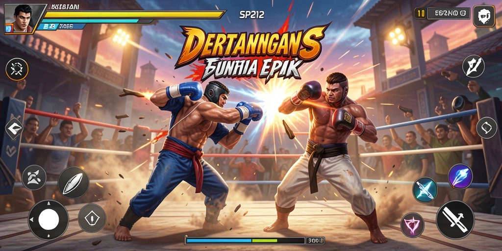 Screenshot SP212 menampilkan aksi pertarungan seru yang mengesankan.