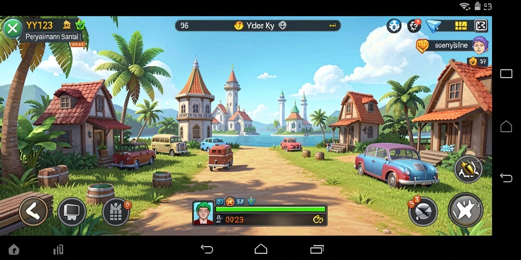 Tangkapan layar utama YY123 menampilkan gameplay Idle yang menarik.